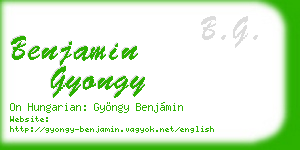 benjamin gyongy business card